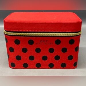 Marc Jacobs Red and Black Polka Dot Cosmetic Bag
